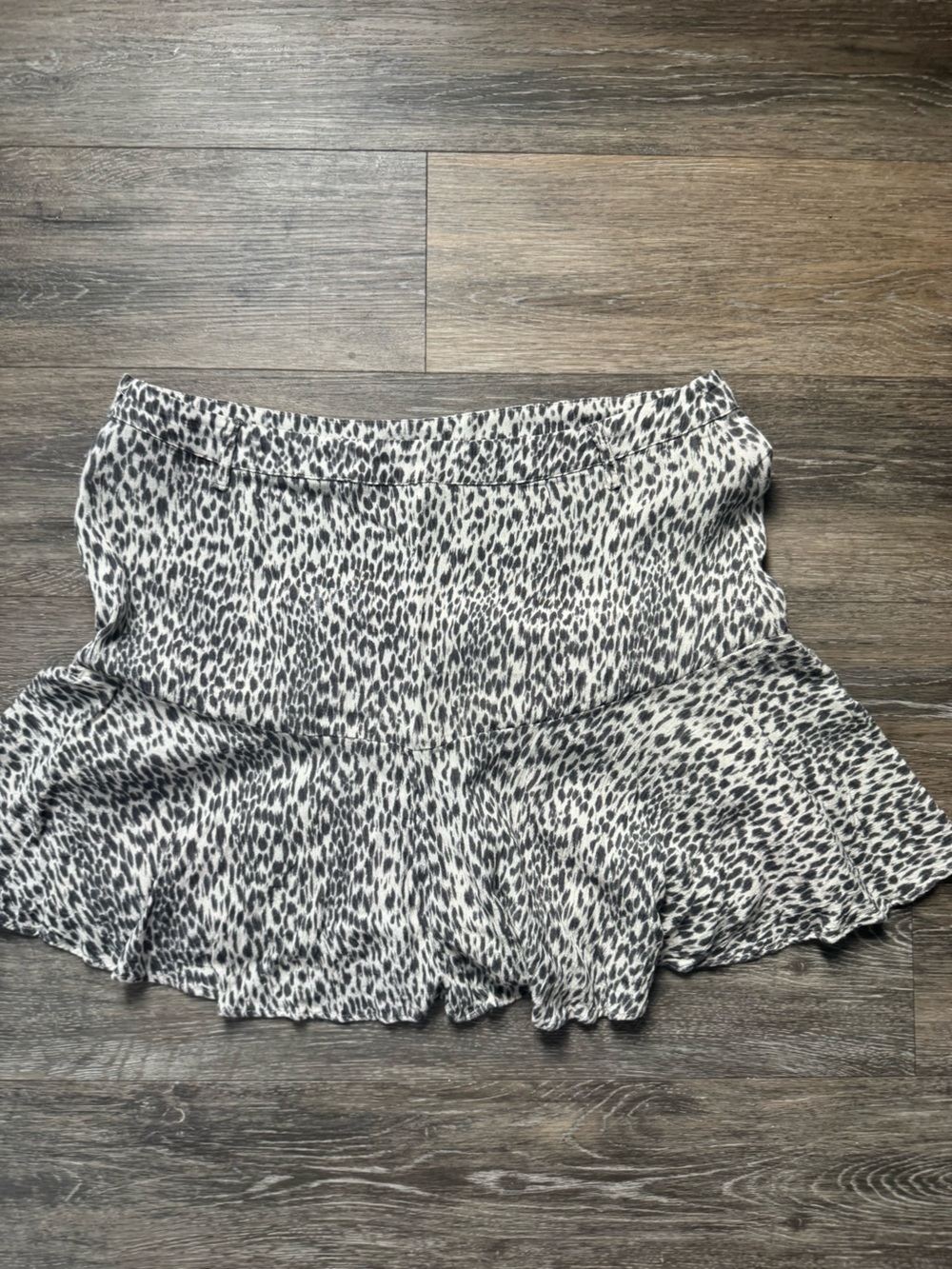 All Saints Frida Leopard Skirt In Sand Brown Size 6